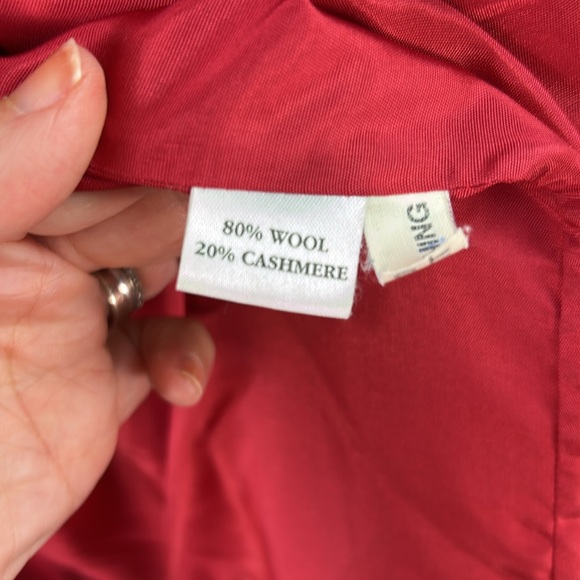 Avoca Coat Ireland Wool Cashmere Blend red & black 16 - Picture 7 of 8